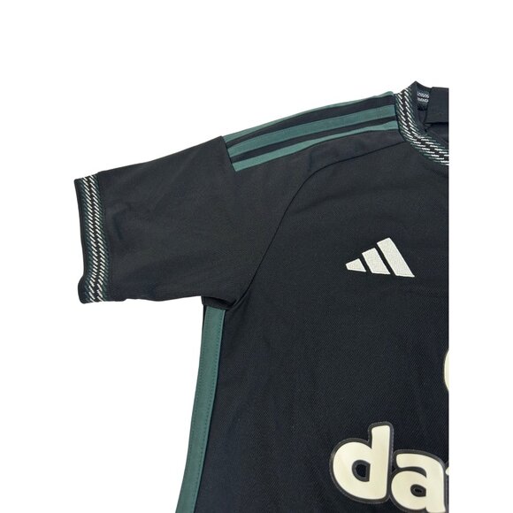 Adidas Celtic Football Club Men Soccer Jersey XS Black Green White Slim Button - Picture 10 of 16
